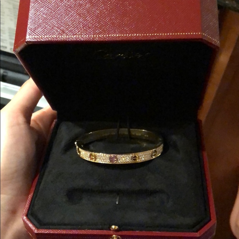 Authentic love bracelet paved